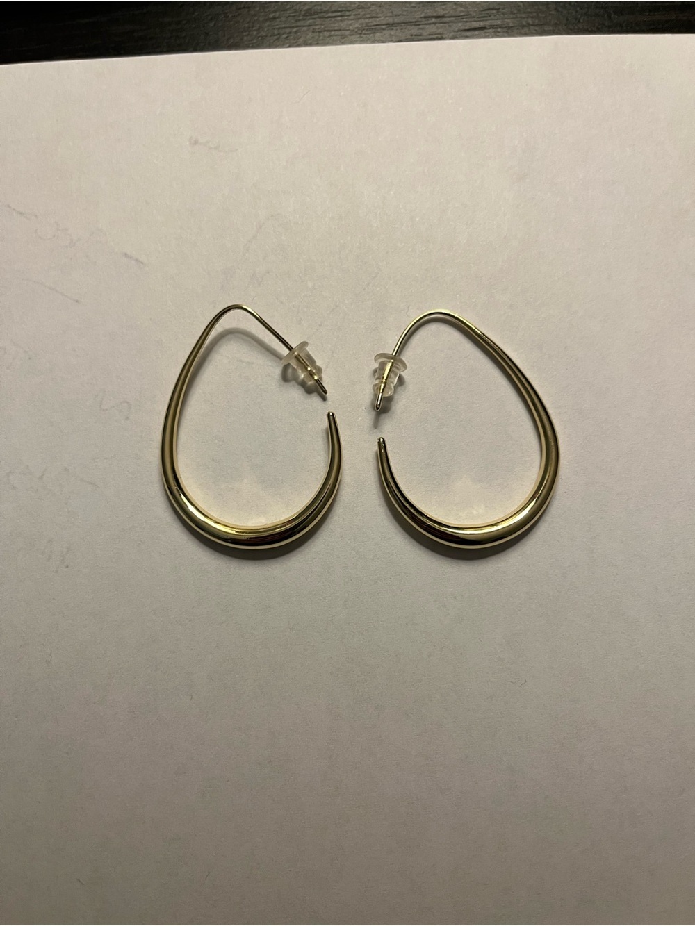 Gold Teardrop Hoop Earrings - Women's Jewelry